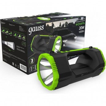Фонарь прожекторный GAUSS GFL703 20W 1000lm Li-ion 10000mAh диммируемый LED Фонарь прожекторный GAUSS GFL703 20W 1000lm Li-ion 10000mAh диммируемый LED