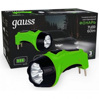 Фонарь ручной GAUSS GFL105 7LED 60lm lead acid 700mAh LED Фонарь ручной GAUSS GFL105 7LED 60lm lead acid 700mAh LED