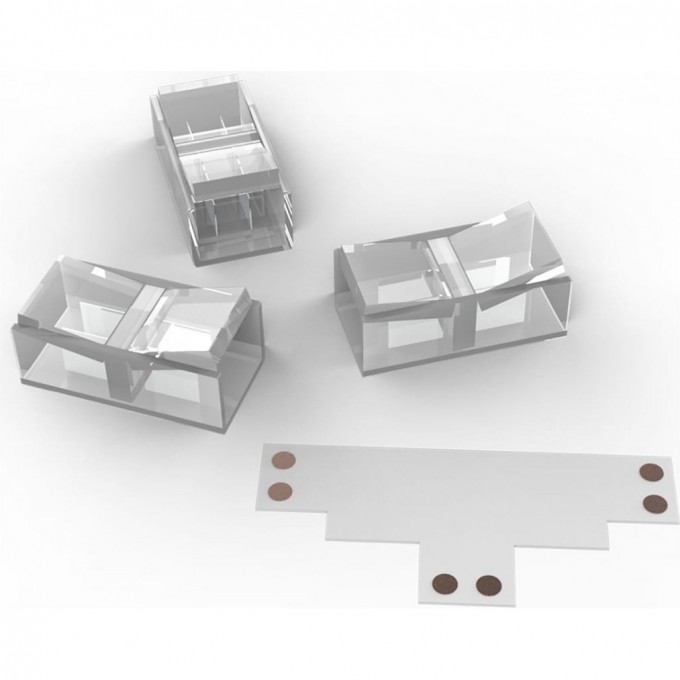 Набор коннекторов GAUSS BASIC: Т-образный коннектор, 3 клипсы, 8-10 мм, IP20 BT400