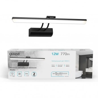 Настенный светодиодный светильник GAUSS MEDEA BR024 12W 770lm 200-240V 550mm LED Настенный светодиодный светильник GAUSS MEDEA BR024 12W 770lm 200-240V 550mm LED