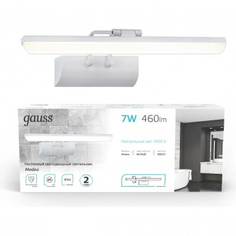 Настенный светодиодный светильник GAUSS MEDEA BR021 7W 460lm 200-240V 440mm LED Настенный светодиодный светильник GAUSS MEDEA BR021 7W 460lm 200-240V 440mm LED
