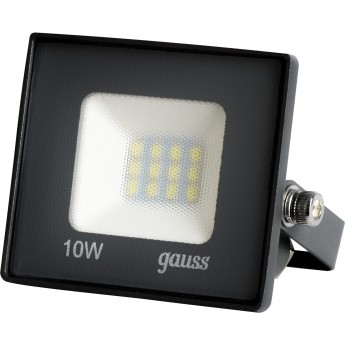 Прожектор GAUSS BASIC LED 10W 6500K 200-240V IP65 графитовый Прожектор GAUSS BASIC LED 10W 6500K 200-240V IP65 графитовый