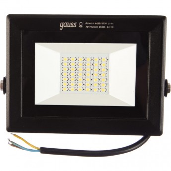 Прожектор GAUSS QPLUS 30W 3300lm 6500K 175-265V IP65 черный LED 1/10 Прожектор GAUSS QPLUS 30W 3300lm 6500K 175-265V IP65 черный LED 1/10