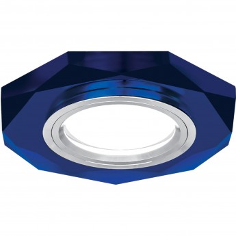 Светильник GAUSS MIRROR RR015 Восемь гран. Кристал синий/Хром, Gu5.3 1/50 Светильник GAUSS MIRROR RR015 Восемь гран. Кристал синий/Хром, Gu5.3 1/50