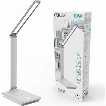 Светильник настольный GAUSS GTL202 550lm 170-265V белый USB LED 1/8/32 Светильник настольный GAUSS GTL202 550lm 170-265V белый USB LED 1/8/32