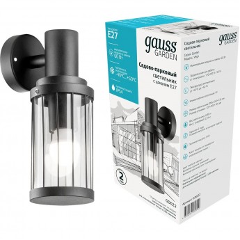 Светильник садово-парковый GAUSS VEGA 1*E27 60W 170-240V / 50Hz, IP54 (1/24) Светильник садово-парковый GAUSS VEGA 1*E27 60W 170-240V / 50Hz, IP54 (1/24)